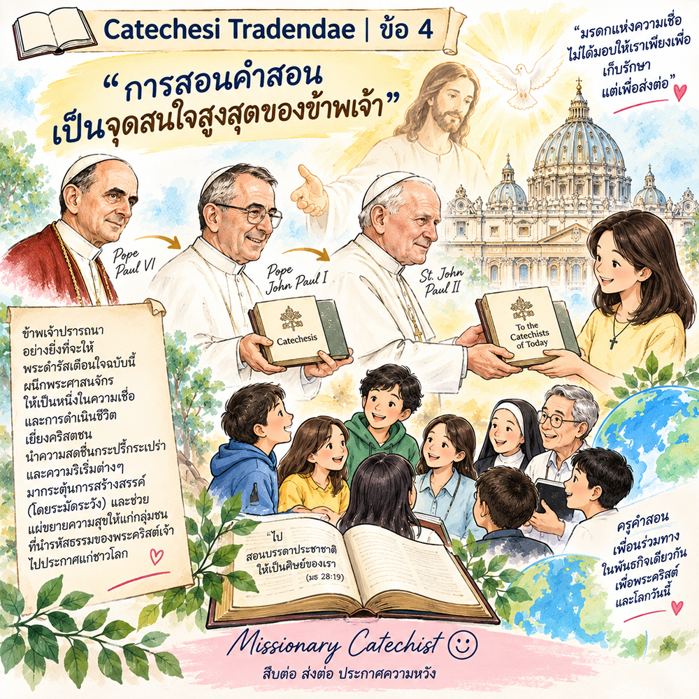 Catechesi Tradendae | ข้อ 4 จุดมุ่งหมายของพระดำรัสเตือนฉบับนี้