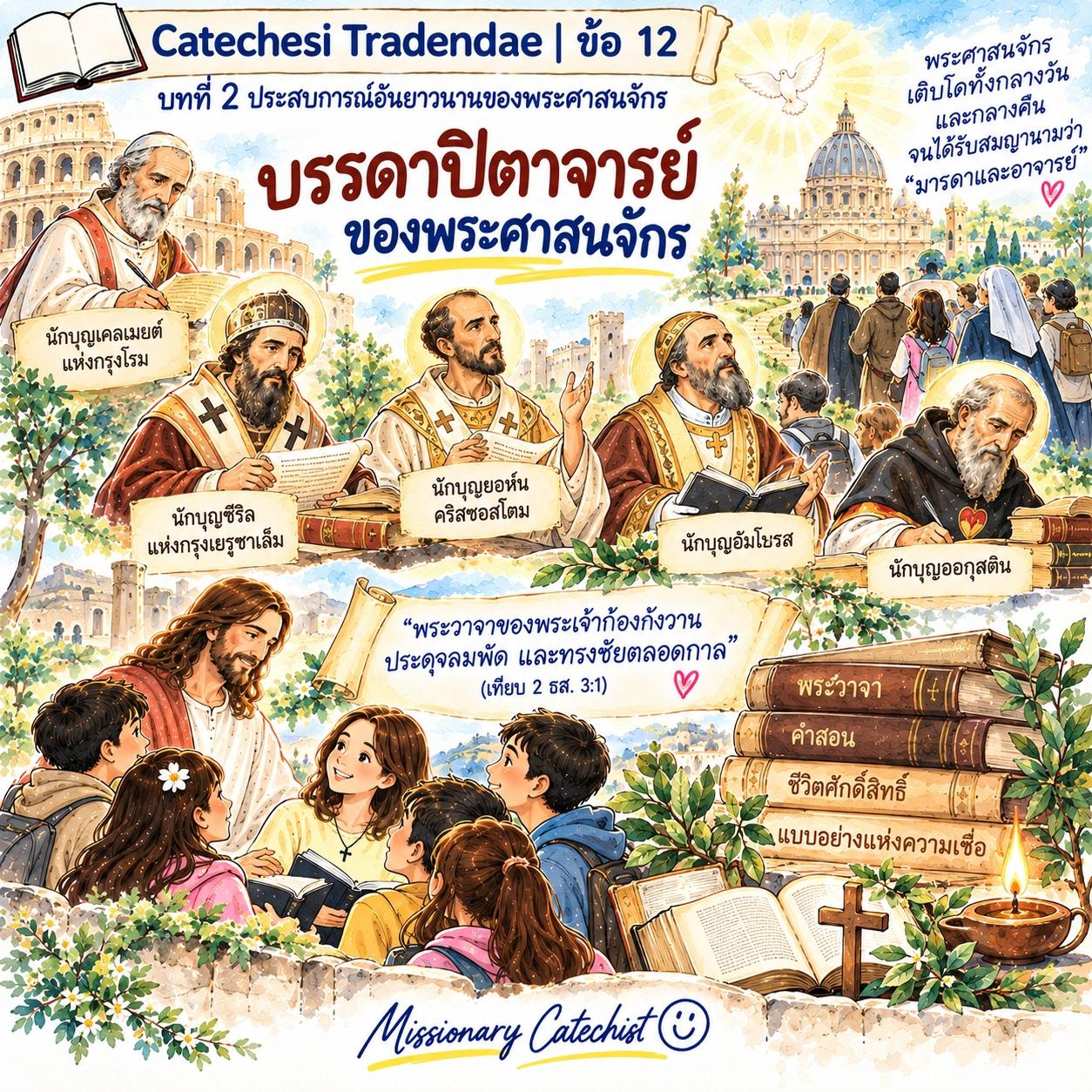 Catechesi Tradendae | ข้อ 12 บรรดาปิตาจารย์ของพระศาสนจักร