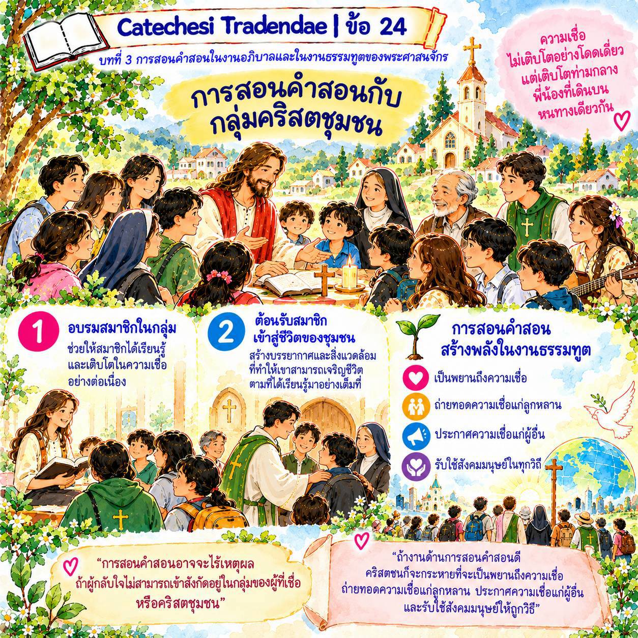 Catechesi Tradendae | ข้อ 24 การสอนคำสอนกับกลุ่มคริสตชุมชน