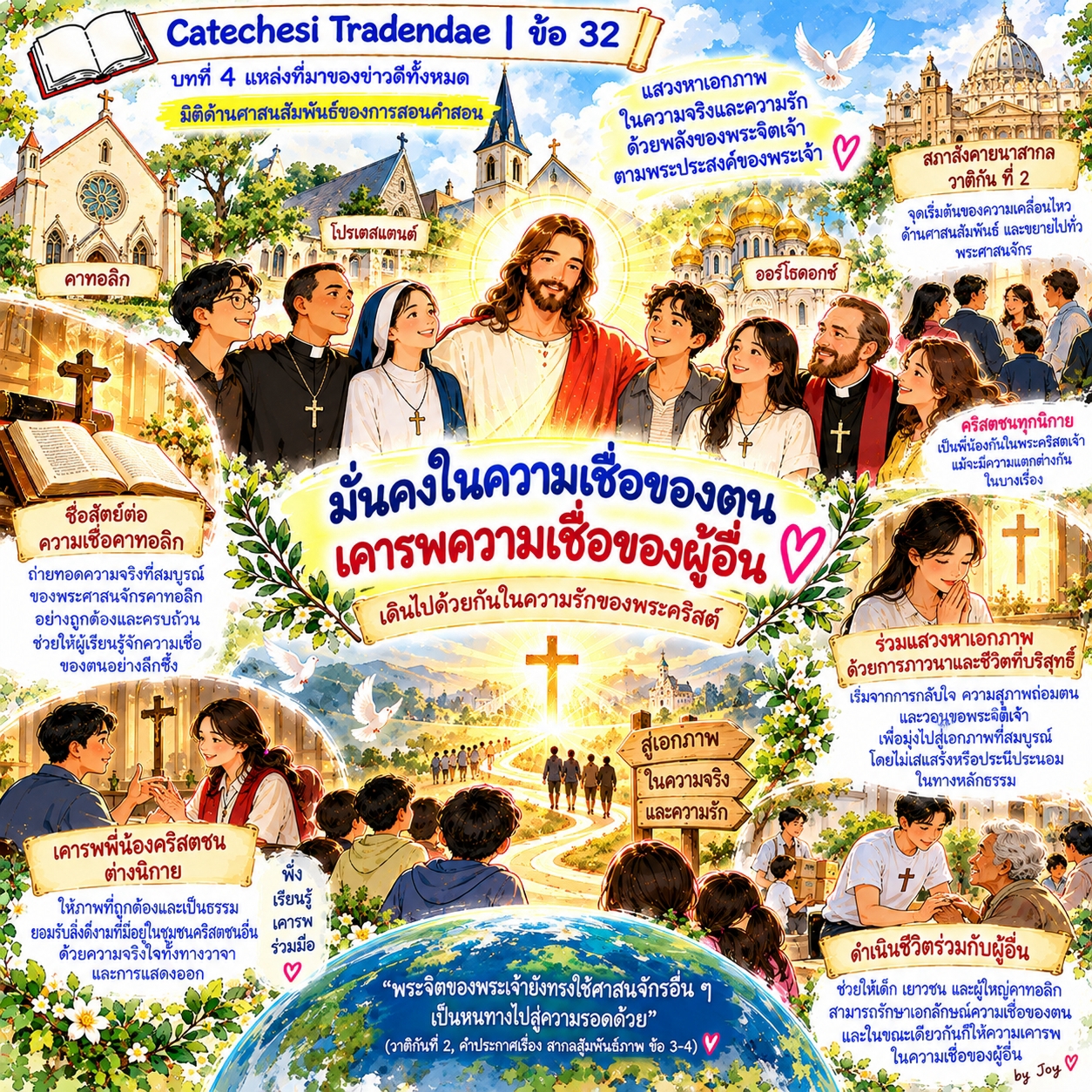 Catechesi Tradendae | ข้อ 32 มิติที่เป็นด้านศาสนสัมพันธ์ของการสอนคำสอน