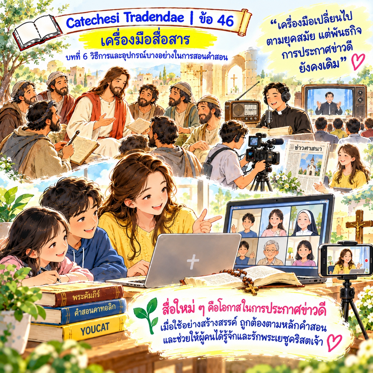 Catechesi Tradendae | ข้อ 46 เครื่องมือสื่อสาร
